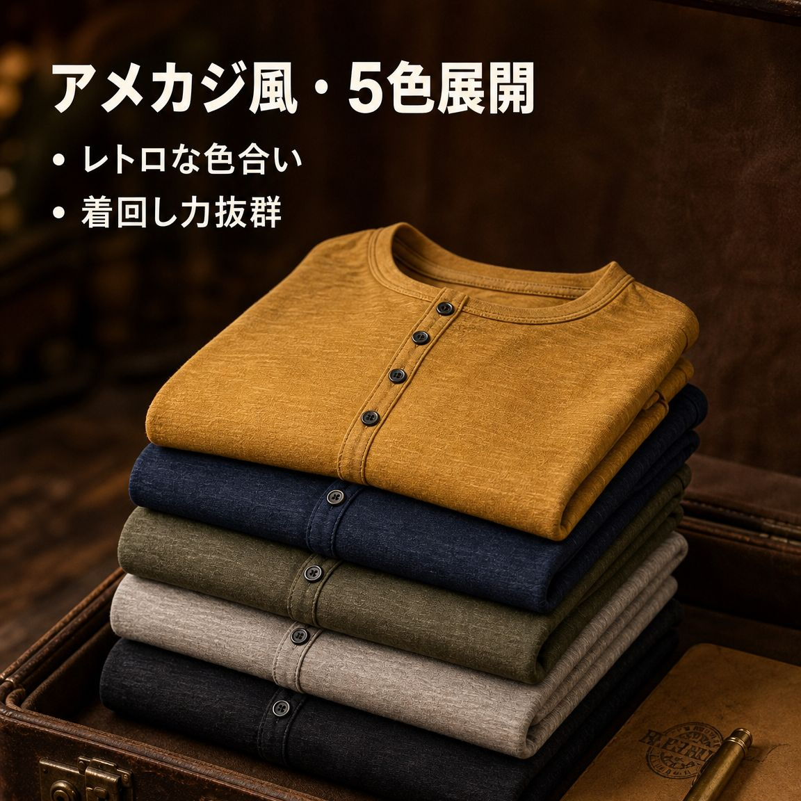 トレンドの着回し長袖Tシャツ