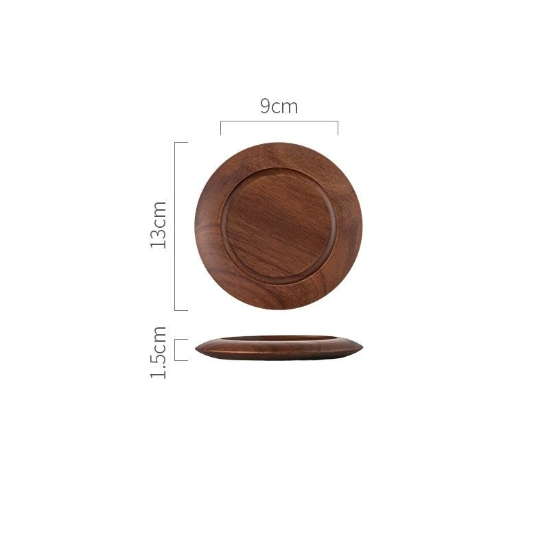 Light Luxury Walnut Serving Tray High-End Hotel Dessert Fruit Platter