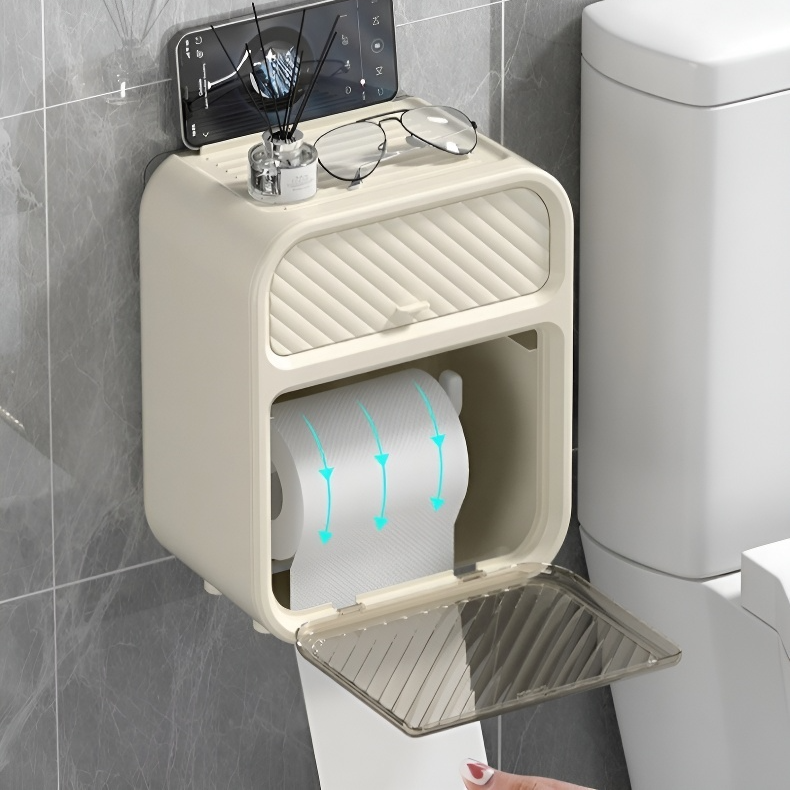 펀치프리 설치 가능한 롤지 휴지 케이스