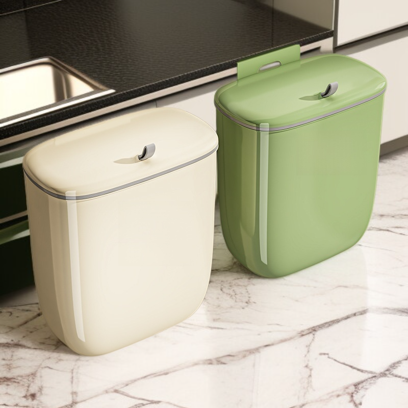 벽걸이형 뚜껑있는 휴지통