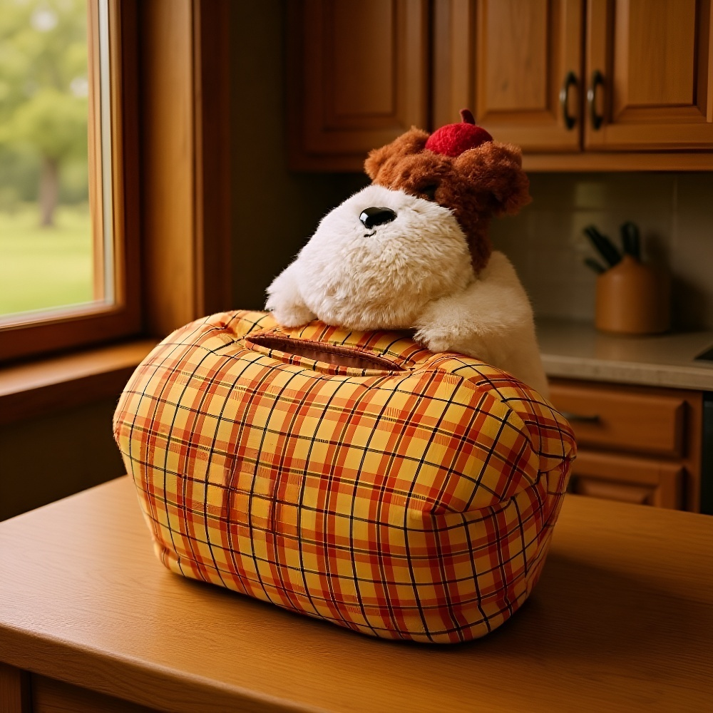 Caja de pañuelos de felpa adorable Gugu