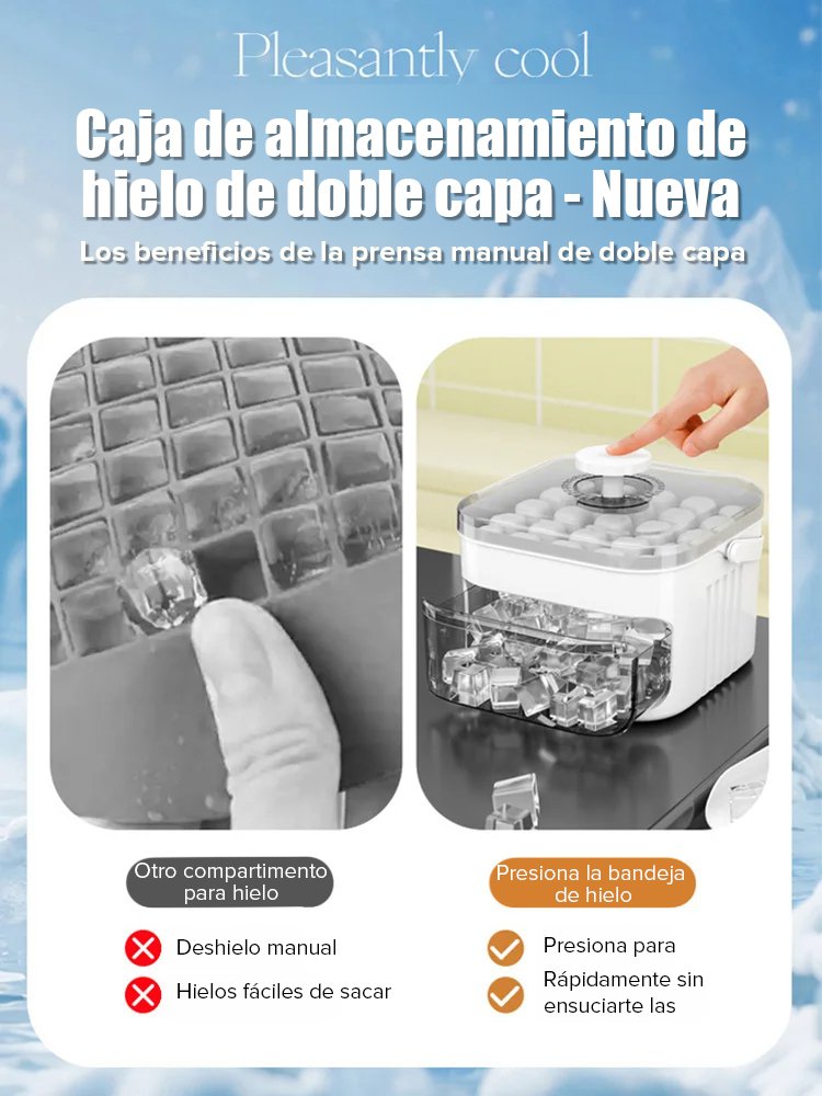 Hielera automática de gran capacidad, fácil de usar y sin ensuciarse las manos