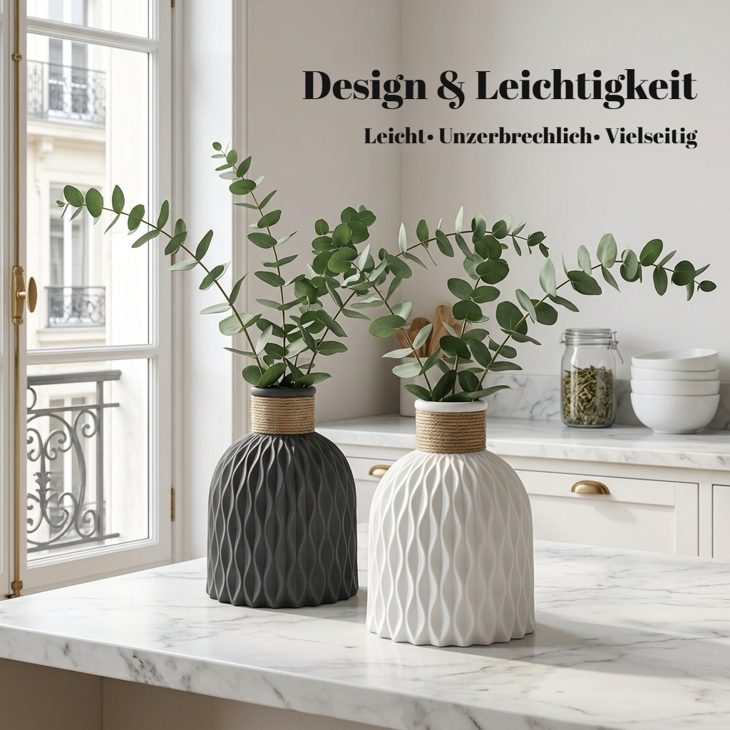 Ananasmuster Kunststoffvase Wohnaccessoire Stoßfest Blumenvasen