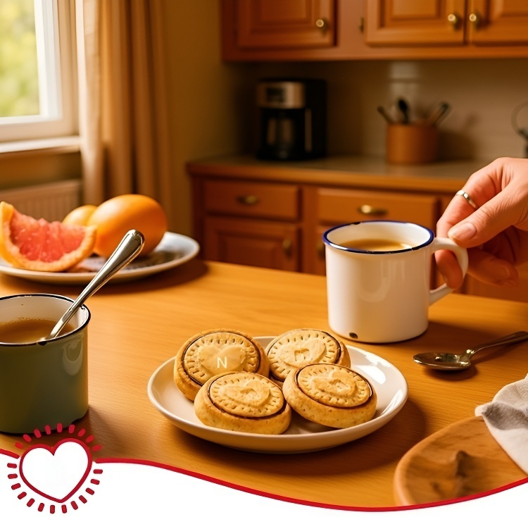 샌드위치 쿠키를 한입 베어문 모습