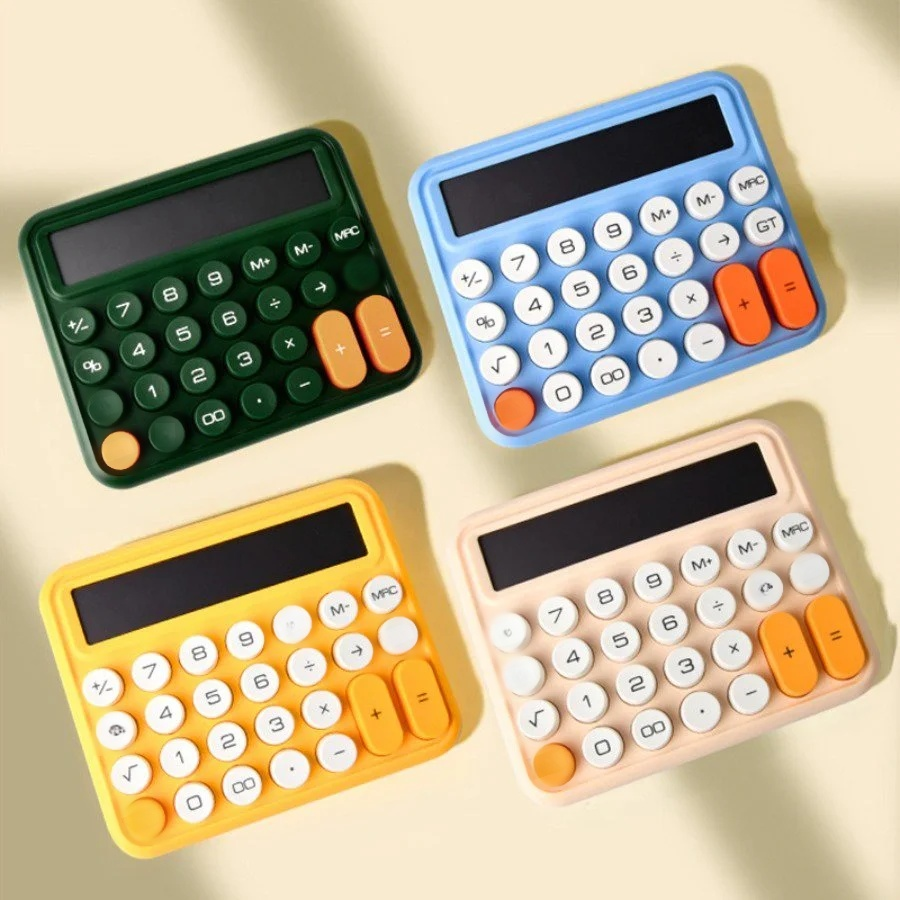 다채로운 색상의 대형 버튼 계산기