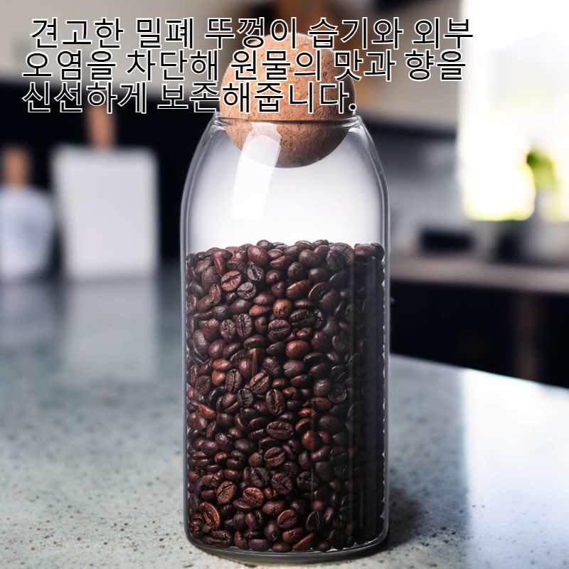 다기능 곡물 밀폐 유리 저장병 키친 원두 보관통