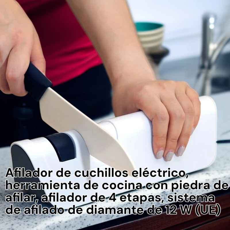 Afilador de cuchillas eléctrico con piedra de afilar