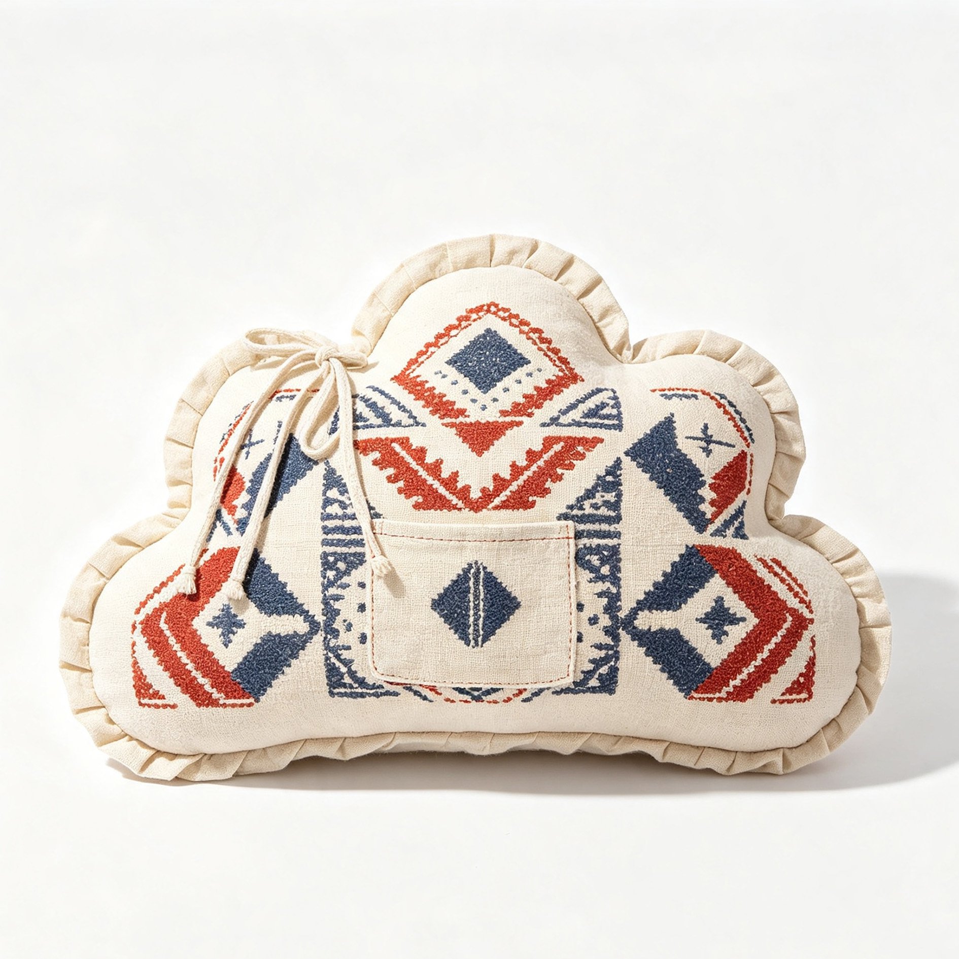 Ethnic Cloud-Shaped Pillow