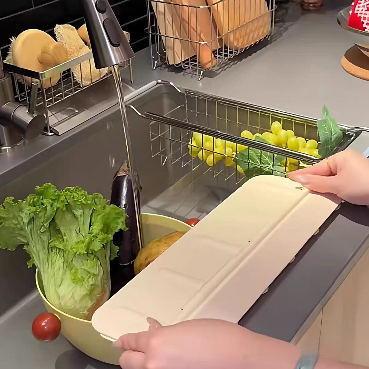 多功能水槽防水濺收納擋水板