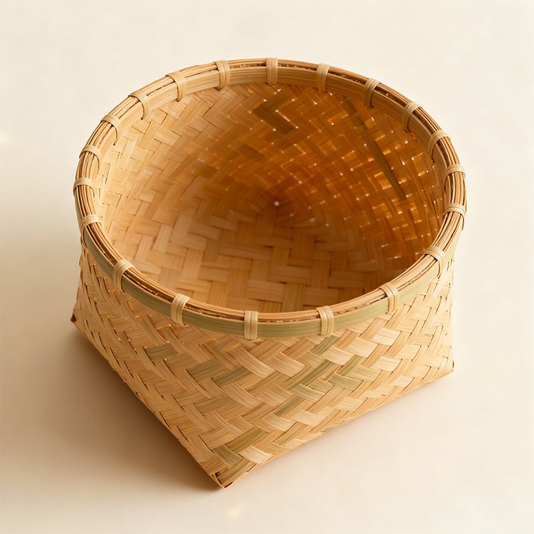 ナチュラル竹かご