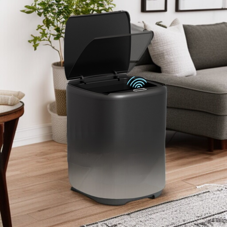 거실 휴지통 전자동 충전 감지 비접촉 휴지통 화장실 발차기 휴지통