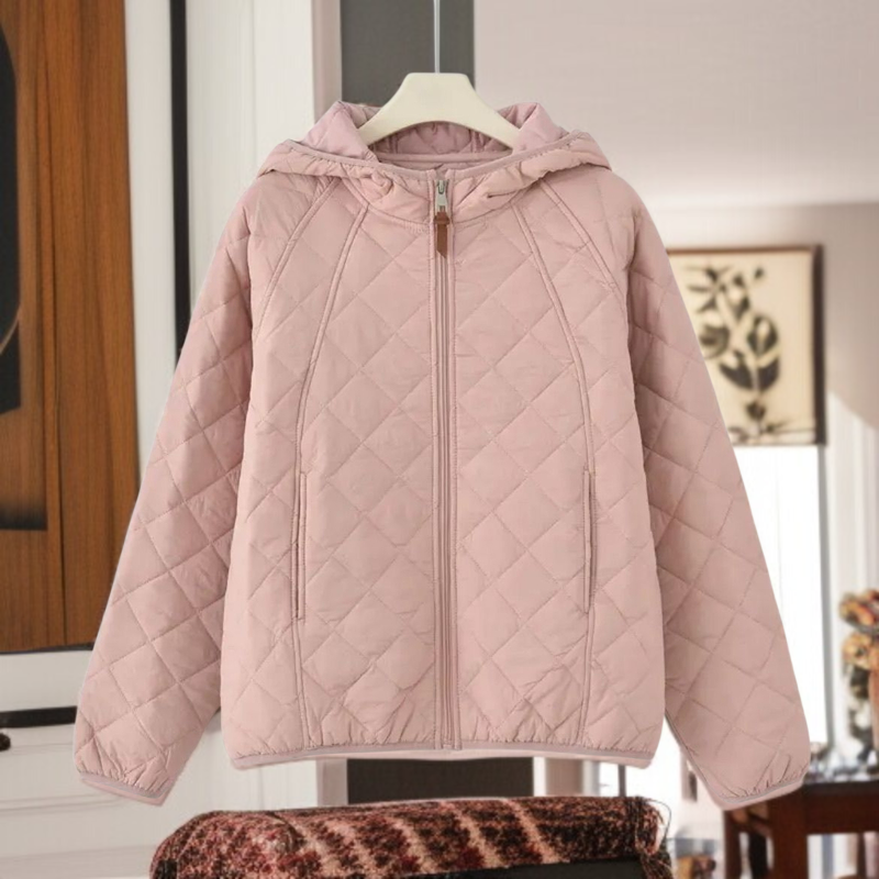 新作冬用軽量ショートダウンコート レディース ファッション 保温 ゆったり フード付き