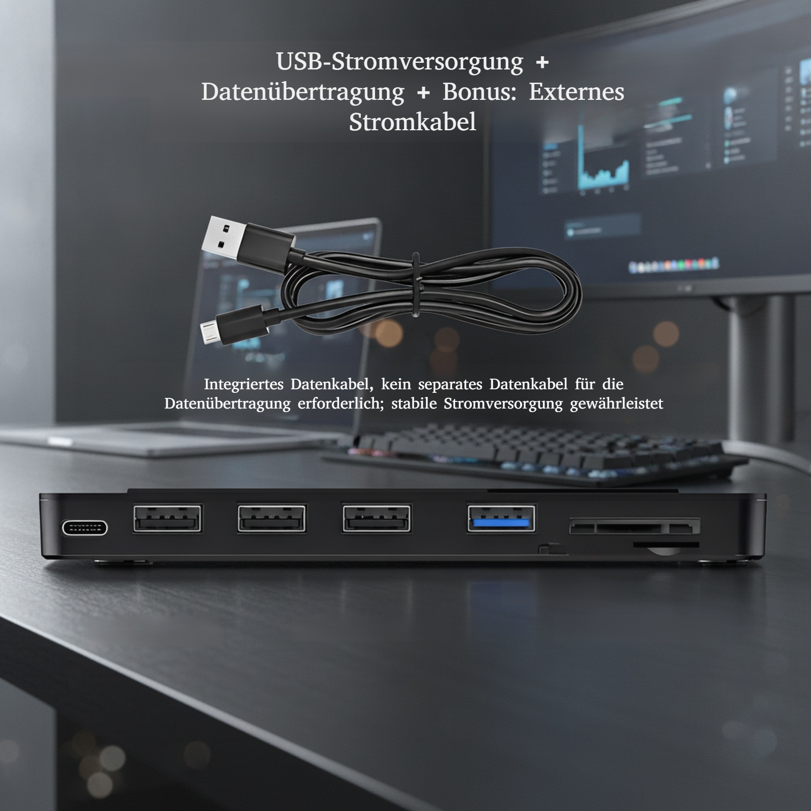 Externes 7-in-1 DVD-Brenner, multifunktionales USB-Laufwerk