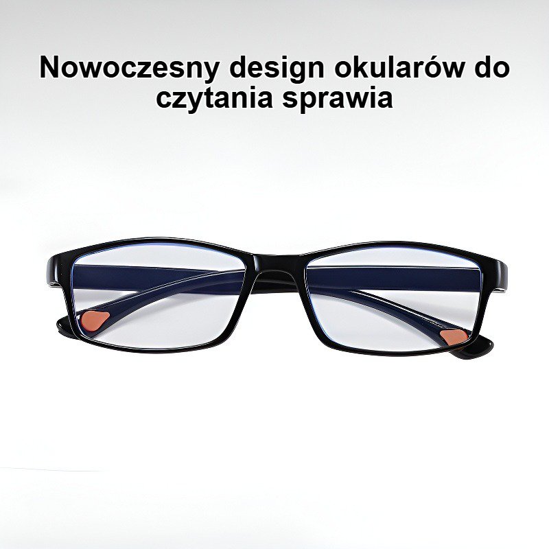 Nowe, stylowe okulary do czytania z filtrem światła niebieskiego