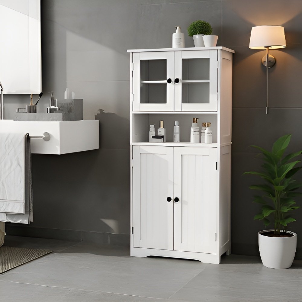 유리문이 달린 다기능 수납장