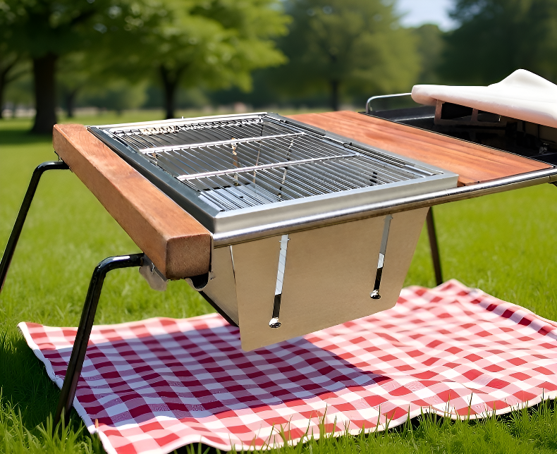 庭でのバーベキューに使われるグリル