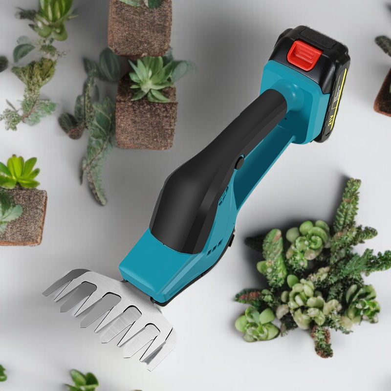 Herramienta multifunción a batería de litio para cortar césped, desmalezar y podar setos