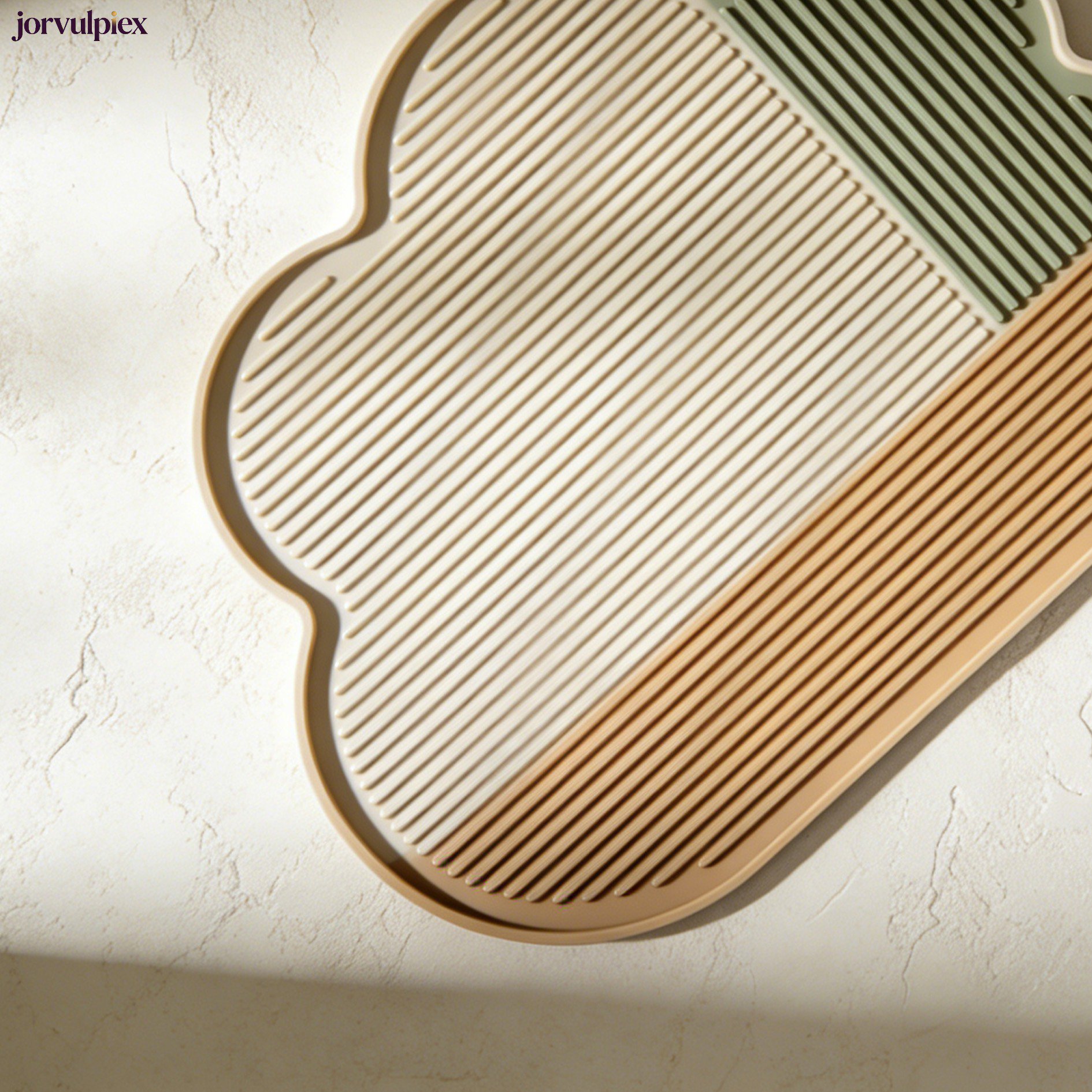 Non-slip mat with water draining holes for wet areas