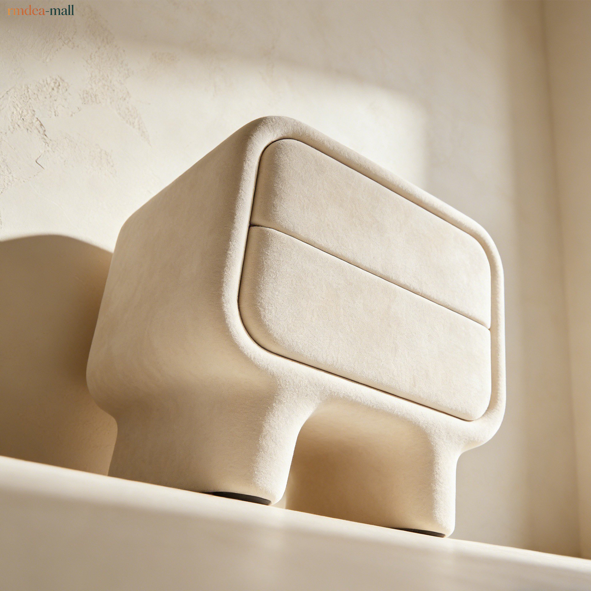 Minimalist simple storage bedside table in bedroom