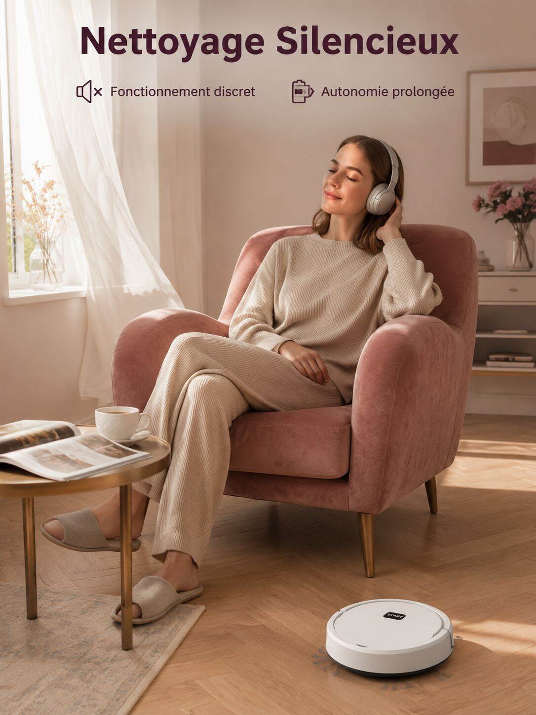Robot aspirateur intelligent mini pour la maison