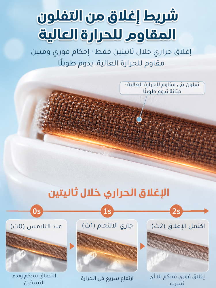 آلة إغلاق أكياس الطعام البلاستيكية المحمول 