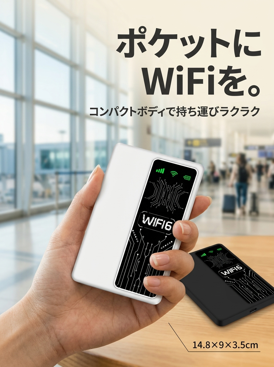 ポータブルWi-Fi搭載のポータブル電源