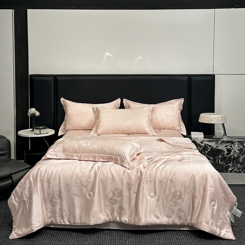 ผ้าห่มฤดูร้อนใยไลโอเซลลายแจ็คการ์ด ผิวสัมผัสนุ่มลื่น ใช้กับแอร์ได้ ซักเครื่องได้