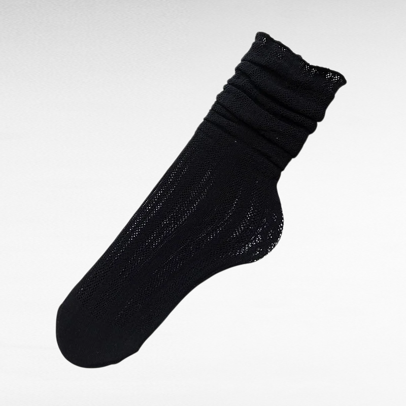 1足/2足 女性用メッシュレースアンクルソックス 春夏用