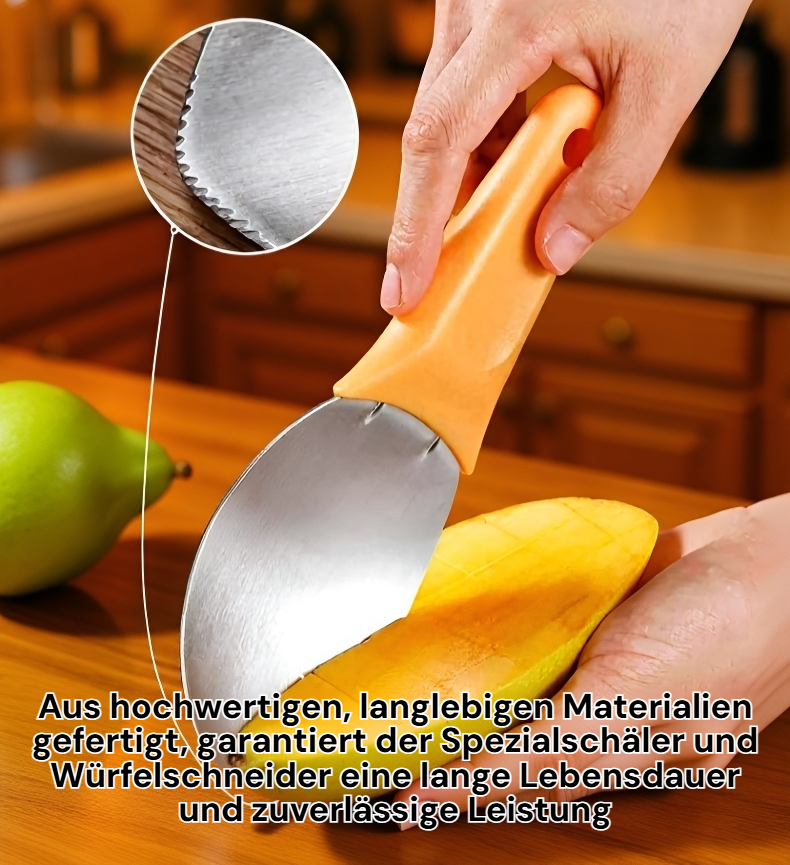 Ergonomischer Spezialschäler und Würfelschneider