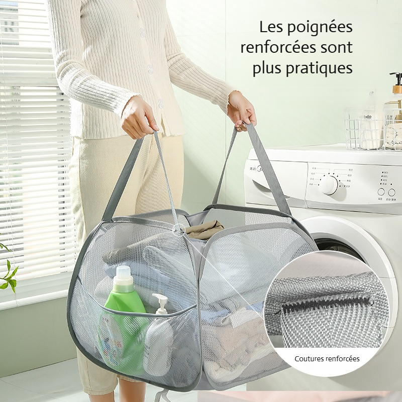 Panier à linge sale pliable grande capacité