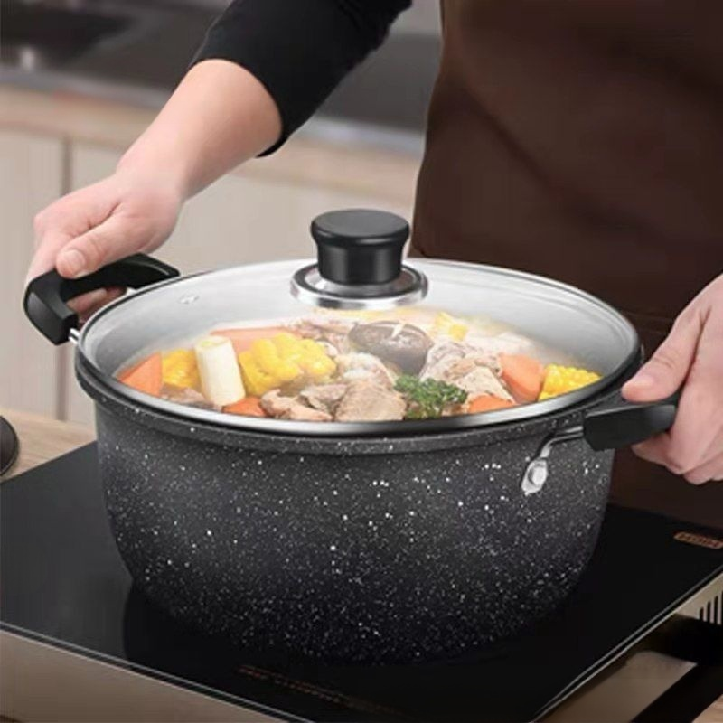 Wheat rice stone soup pot for household use, non stick pot