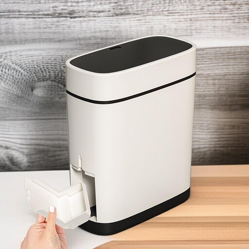 화장실 휴지통 가정용 뚜껑이 있는 화장실 틈새 대용량 휴지통 냄새방지휴지통 누르는 휴지통 휴지통