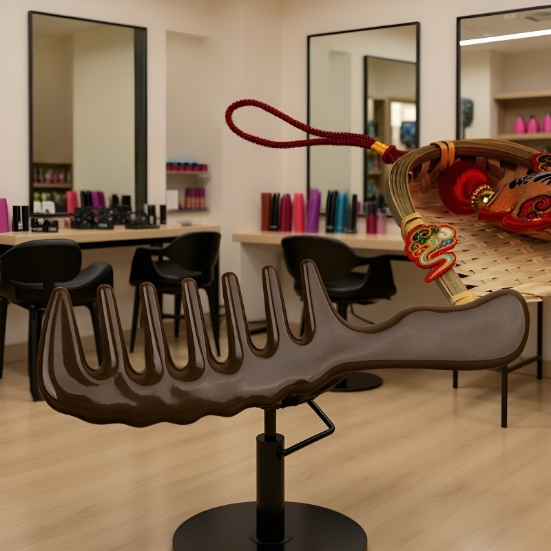 厚くて幅広の歯のマッサージコーム