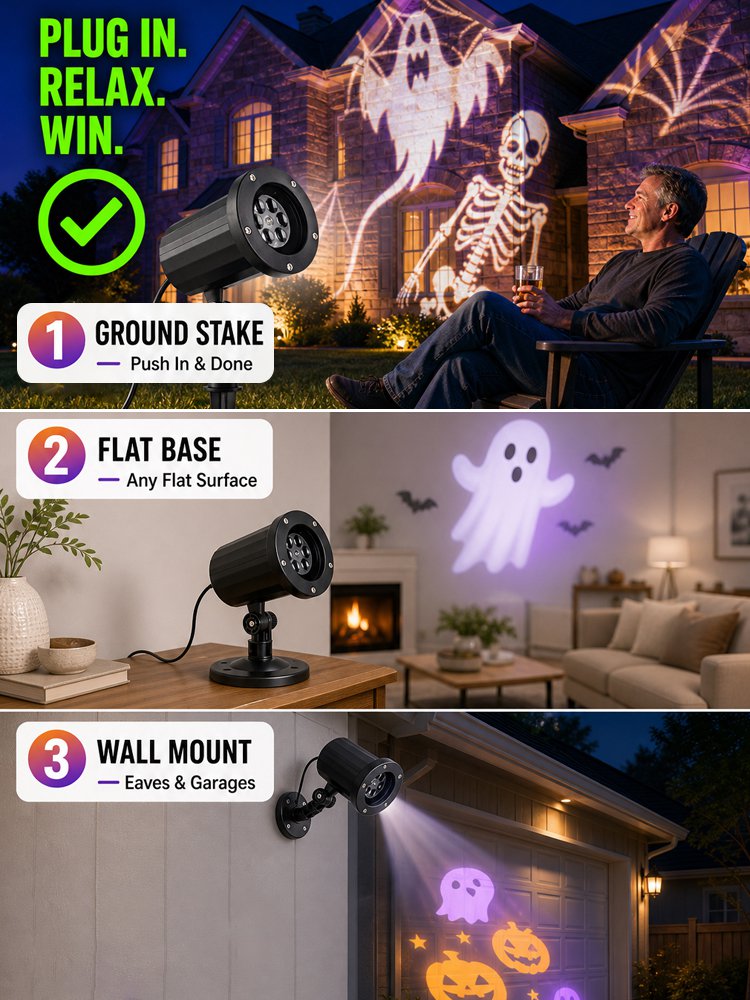 【Halloween Essential】Indoor and Outdoor Projector Light