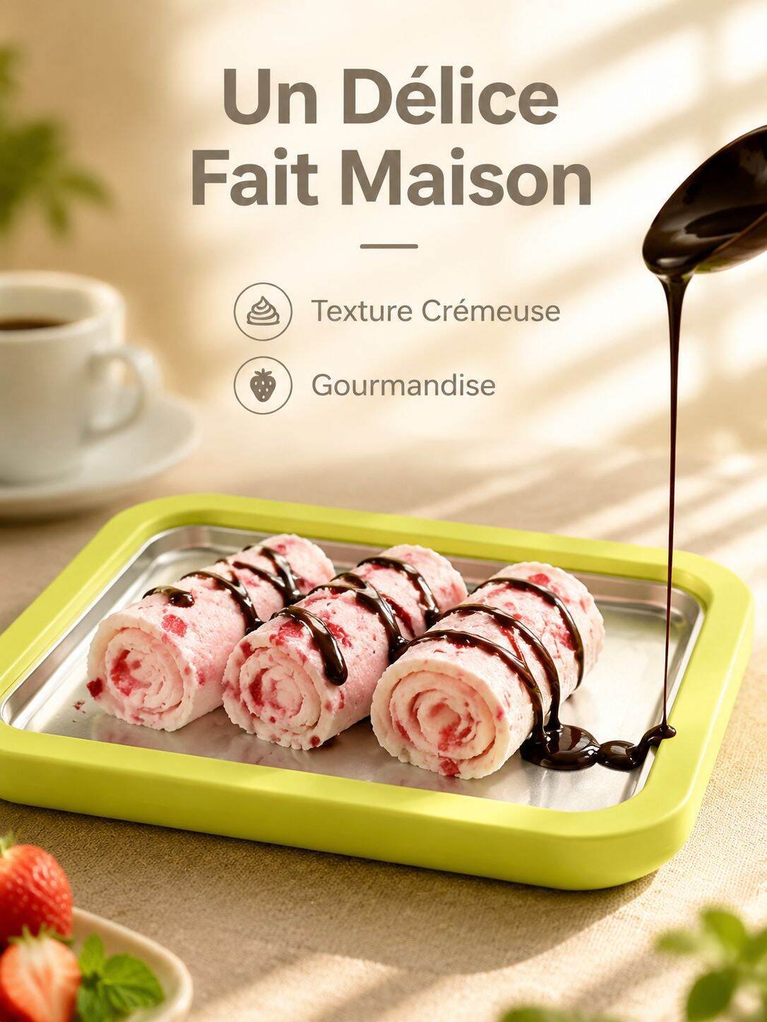 Plaque à glace roulée maison, faites facilement vos propres glaces