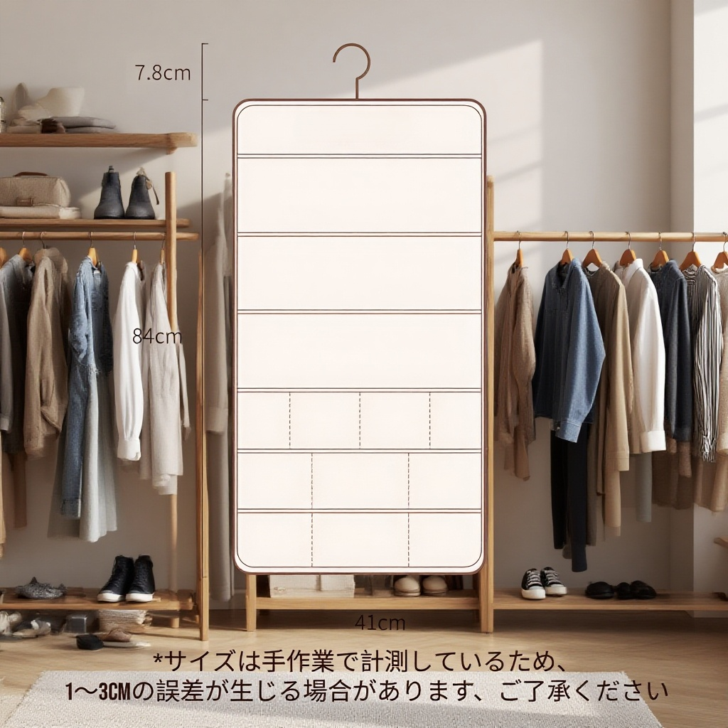 洗える厚手サテン両面下着収納バッグの全体イメージ