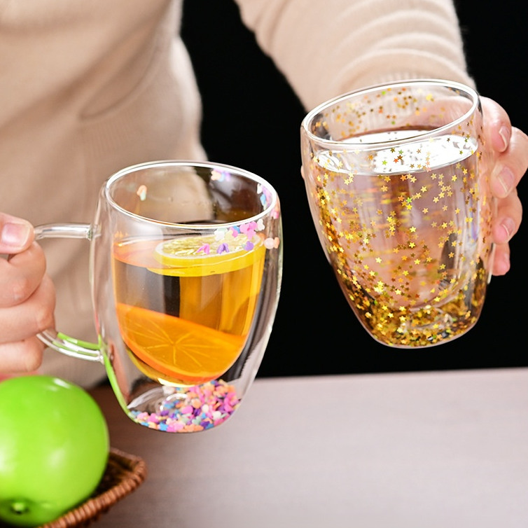 家用高硼硅玻璃雙層隔熱咖啡杯