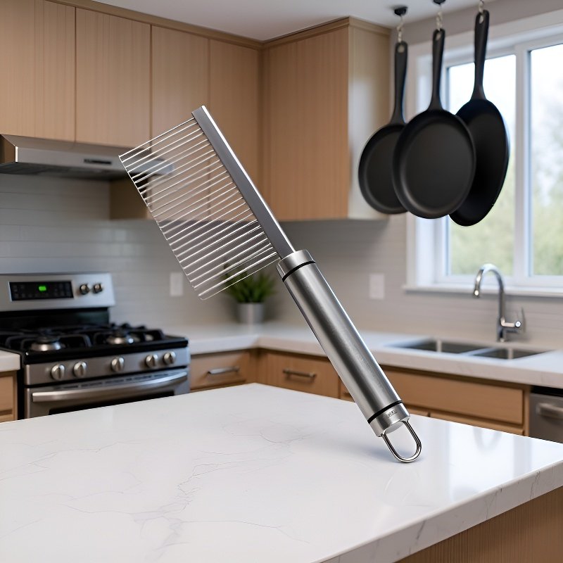 French fry knife wavy knife