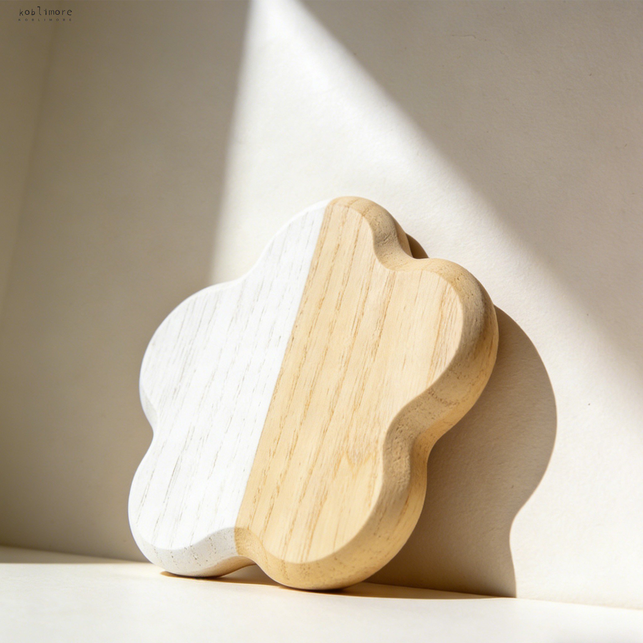 Set of 10 premium wooden coasters arranged on a table