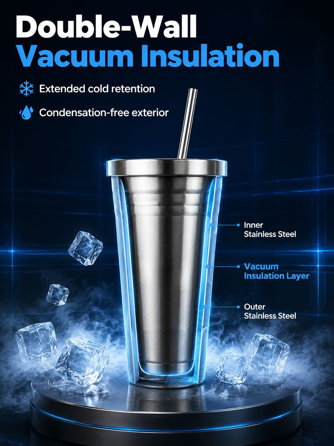 Travel-Friendly Stainless Steel Tumbler for Coffee or Tea