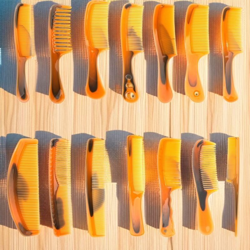 10件組牛筋梳便攜加厚塑膠梳子防靜電