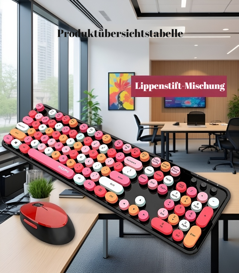 Komfortable Tastatur mit Lippenstift-Design