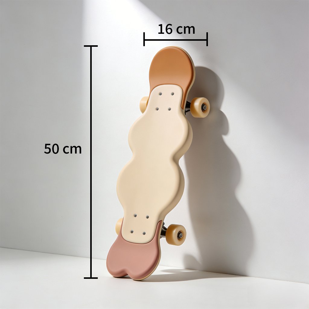 Top view of beginner skateboard grip tape for better traction