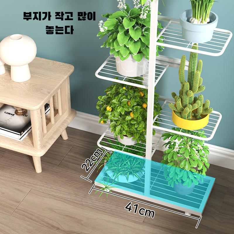 뉴 유럽식 꽃꽂이 철제 다층 실내 거실 베란다 선반 녹라 화분꽂이 콘솔형 가정용