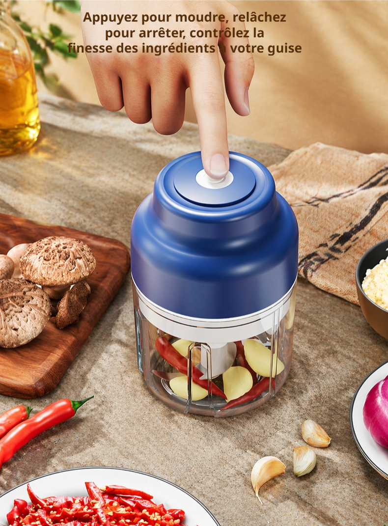 Appareil de cuisine innovant pour hacher l'ail