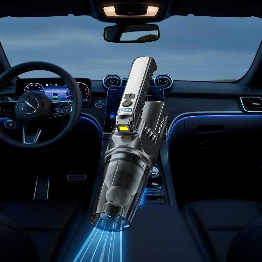 مكنسة محمولة متعددة الوظائف وقابلة للشحن، نفخ وشفط 2 في 1