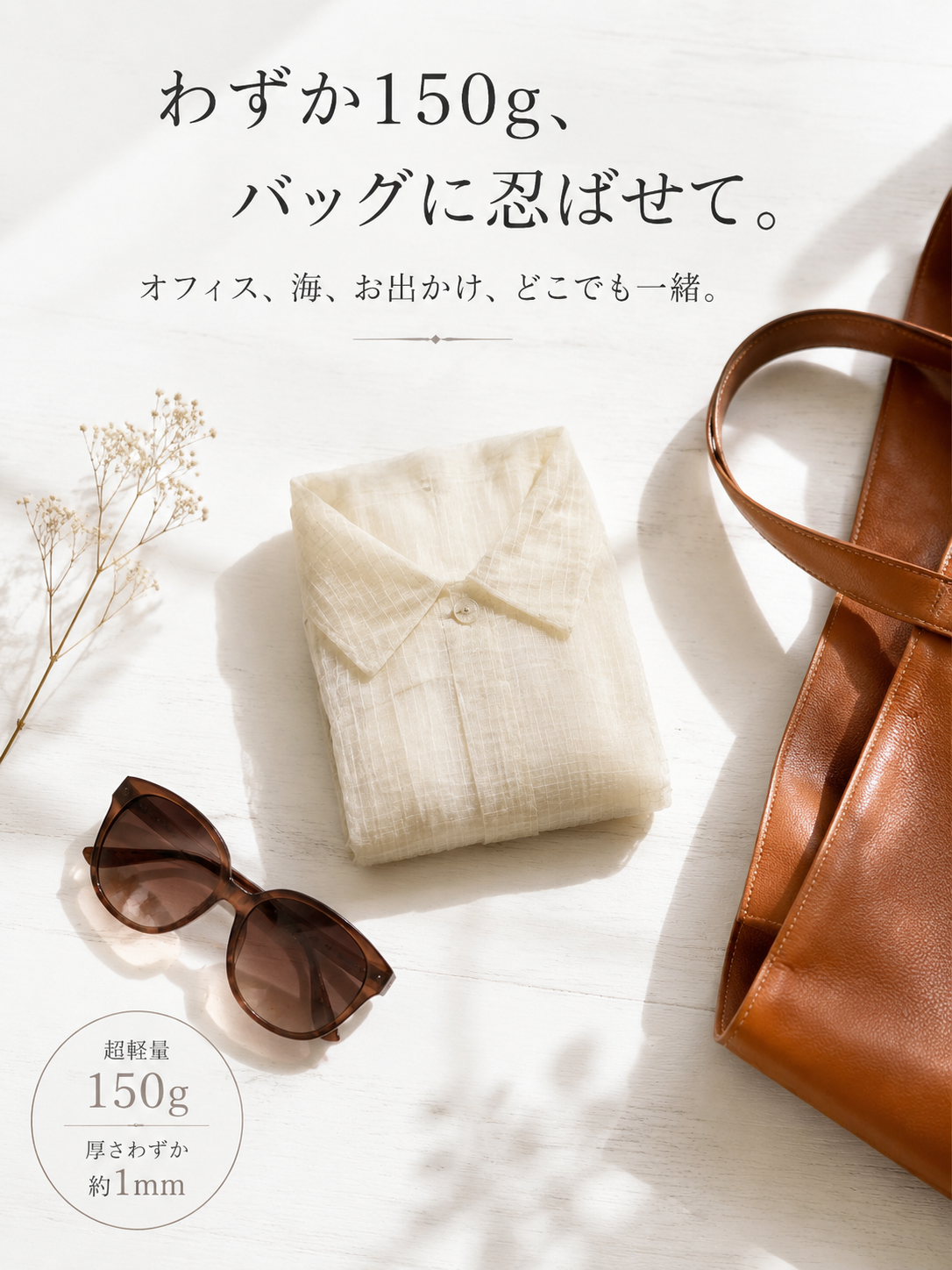 シルクロング丈UVカットシャツ