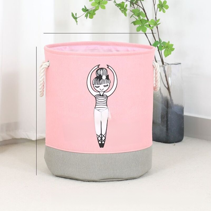 소녀풍 패브릭 수납바구니 의류 장난감 정리함