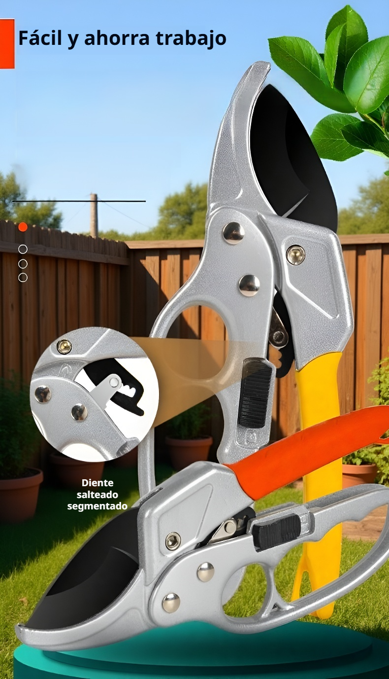 Tijeras de podar multifuncionales de acero inoxidable para jardinería