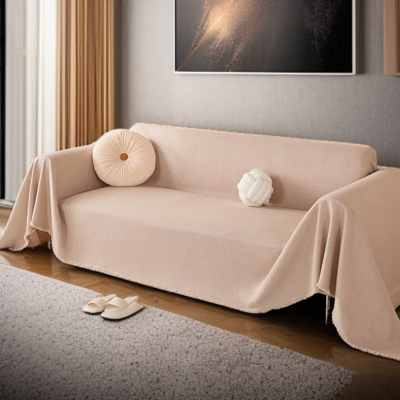 ソファークッション毛布 ソリッドカラーフルカバークッションソファカバー 防水防汚テディフリース毛布